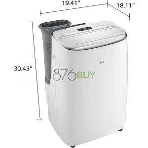 LG 10000 BTU (14000 BTU ASHRAE) Dual Inverter Portable Air Conditioner with Smartphone control, Rooms up to 500 Sq. ft,