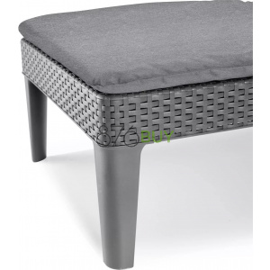 Keter Outdoor Sun Lounger with Graphite Cushion