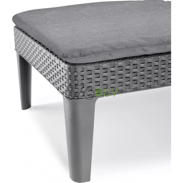 Keter Outdoor Sun Lounger with Graphite Cushion - Image 4