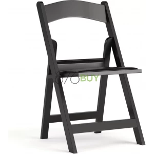 Flash Furniture Hercules Series Capacity Resin Folding Chair [Set of 4] Color: Black