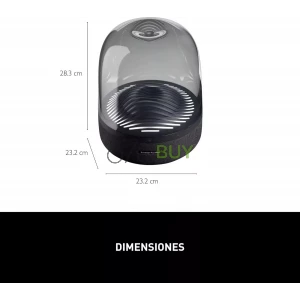 Harman Kardon Aura Studio 3 - Elegant, BT Wireless Speaker with Premium Design and Ambient Lighting- Black