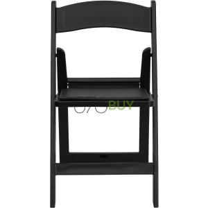 Flash Furniture Hercules Series Capacity Resin Folding Chair [Set of 4] Color: Black