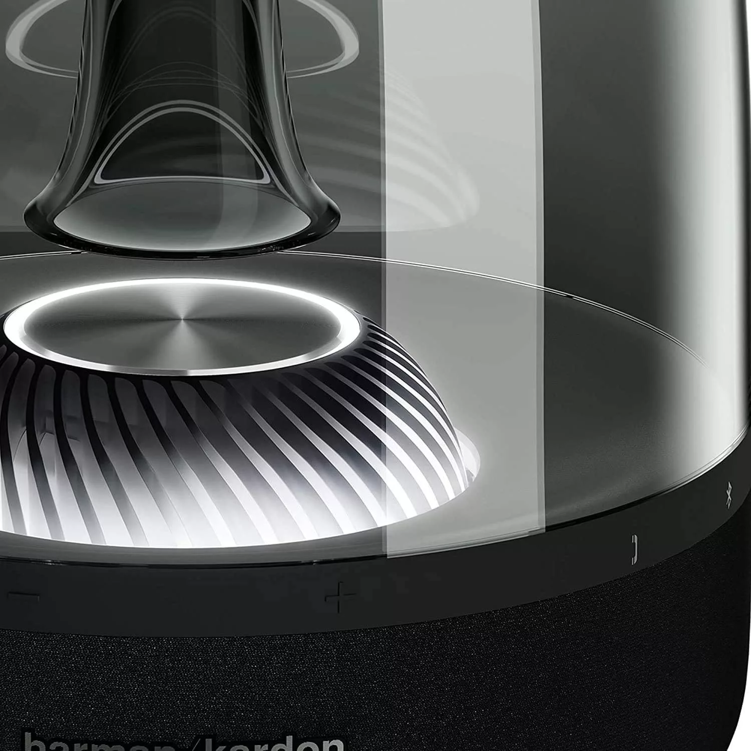 Harman Kardon Aura Studio 3 - Elegant, BT Wireless Speaker with Premium Design and Ambient Lighting- Black - Image 3