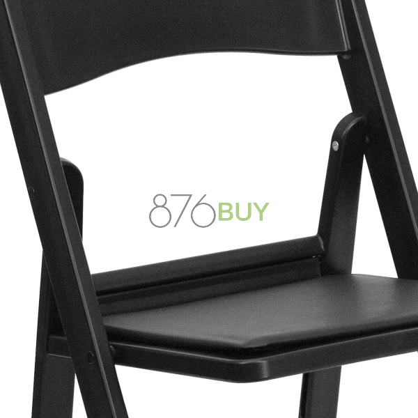 Flash Furniture Hercules™ Series Folding Chair - Black Resin - Image 2