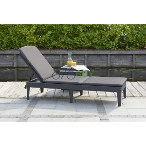 Keter Outdoor Sun Lounger with Graphite Cushion