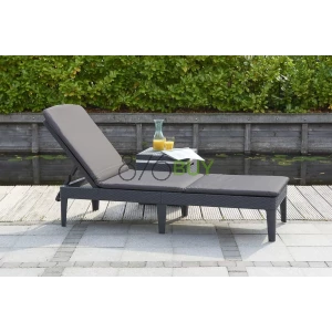 Keter Outdoor Sun Lounger with Graphite Cushion