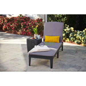 Keter Outdoor Sun Lounger with Graphite Cushion