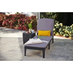Keter Outdoor Sun Lounger with Graphite Cushion