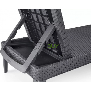Keter Outdoor Sun Lounger with Graphite Cushion