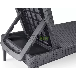 Keter Outdoor Sun Lounger with Graphite Cushion