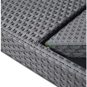 Keter Outdoor Sun Lounger with Graphite Cushion