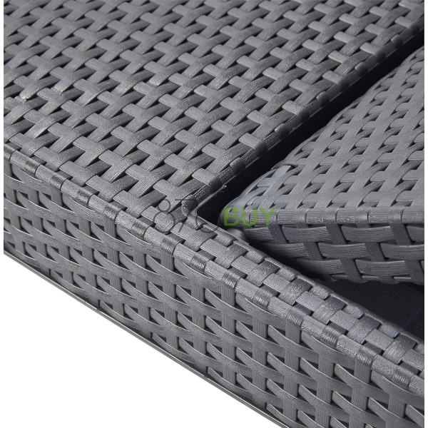Keter Outdoor Sun Lounger with Graphite Cushion - Image 2