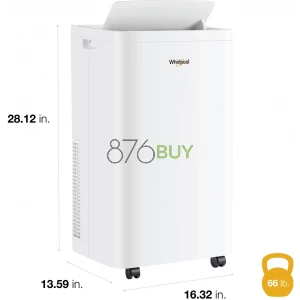 Whirlpool 8,300 BTU115V Portable Air Conditioner with Remote, Cools up to 550 sq ft