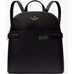 Kate Spade New York Staci Dome Leather Medium Backpack Black