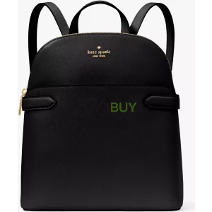 Kate Spade New York Staci Dome Leather Medium Backpack Black