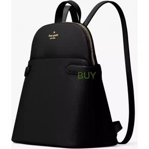 Kate Spade New York Staci Dome Leather Medium Backpack Black