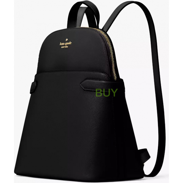Kate Spade New York Staci Dome Leather Medium Backpack Black - Image 6