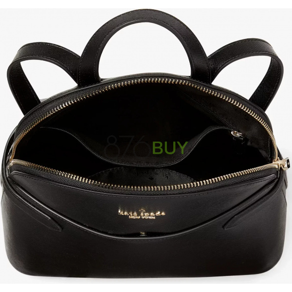 Kate Spade New York Staci Dome Leather Medium Backpack Black - Image 5
