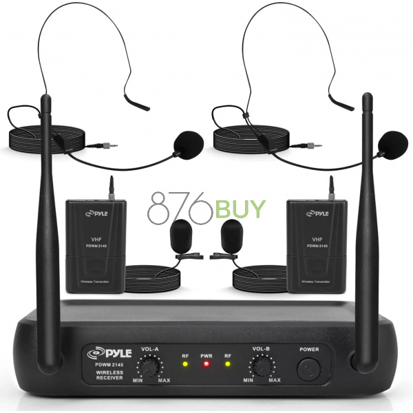 Pyle Dual Channel Wireless Microphone System