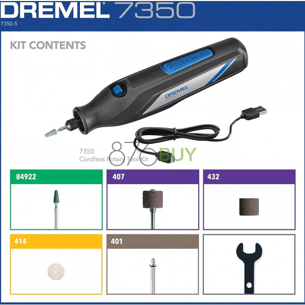 Dremel 7350-5 Cordless Rotary Tool Kit - Image 4