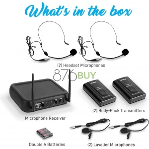 Pyle Dual Channel Wireless Microphone System