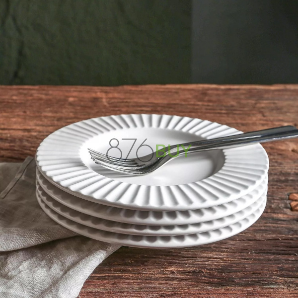 Christian Siriano Lusso 16-Piece Dinnerware Set Stoneware, White - Image 2