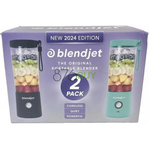 BlendJet Battery Powered Portable Blender, Black & Green (2 Count)