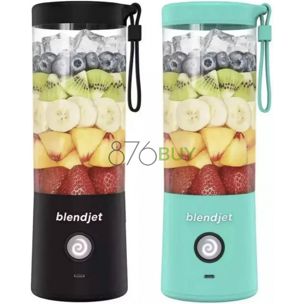 BlendJet Battery Powered Portable Blender, Black & Green (2 Count)