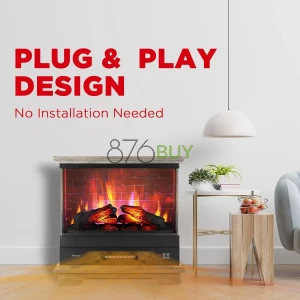 TURBRO Firelake 27-Inch Electric Fireplace