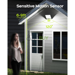 JACKYLED Solar Lights Outdoor with Motion Sensor