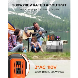 Portable Power Station Bank 300W Rated(600W Peak)