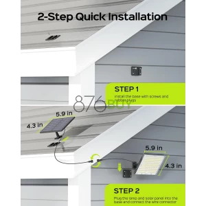 JACKYLED Solar Lights Outdoor with Motion Sensor