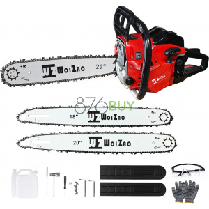 WOIZAO Gas Chainsaw 58CC with Quick-Switch Dual Bars (18 and 20 Inch)