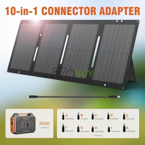 ZeroKor 300W Portable Solar Generator with Foldable 60W Solar Panel