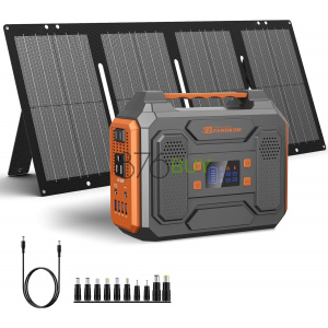 ZeroKor 300W Portable Solar Generator with Foldable 60W Solar Panel