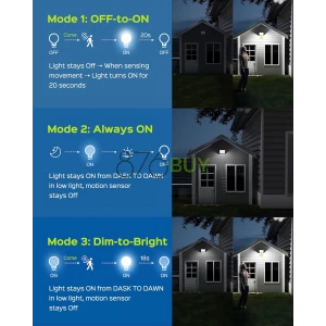 JACKYLED Solar Lights Outdoor with Motion Sensor