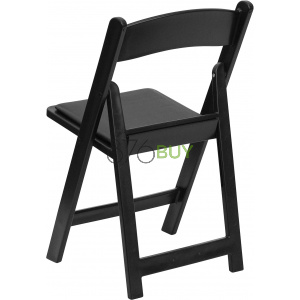 Flash Furniture Hercules Series Stackable Folding Chairs for Churches, Weddings and Formal Events - Set of 4, Black