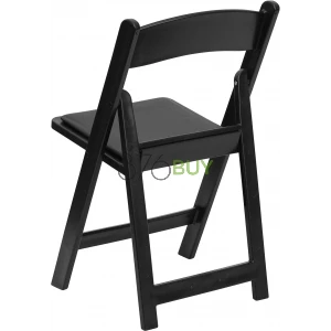 Flash Furniture Hercules Series Stackable Folding Chairs for Churches, Weddings and Formal Events - Set of 4, Black
