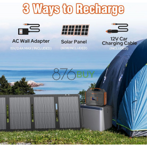 ZeroKor 300W Portable Solar Generator with Foldable 60W Solar Panel