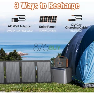 ZeroKor 300W Portable Solar Generator with Foldable 60W Solar Panel