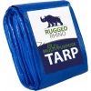Rugged Rhino Tarp, Heavy Duty Waterproof for All Weather, Durable Water Resistant, 8x10 1 Pack Blue