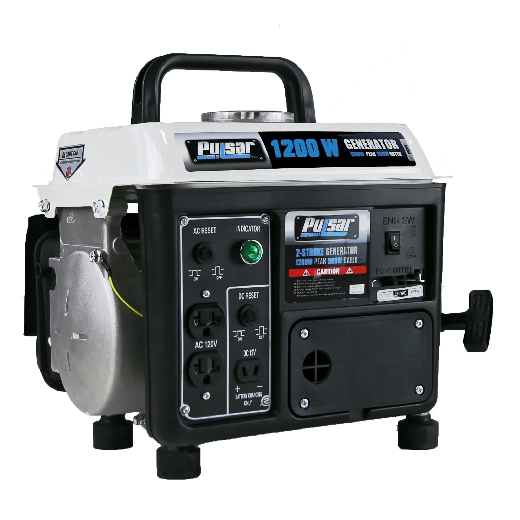 Pulsar 1200 Peak Watt, 900 Running Watt Portable 2-Cycle Gas Powered Generator - Image 2