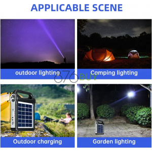 ABLINK Portable Solar Generator System with Solar Panel Battery and Lighting Bulb