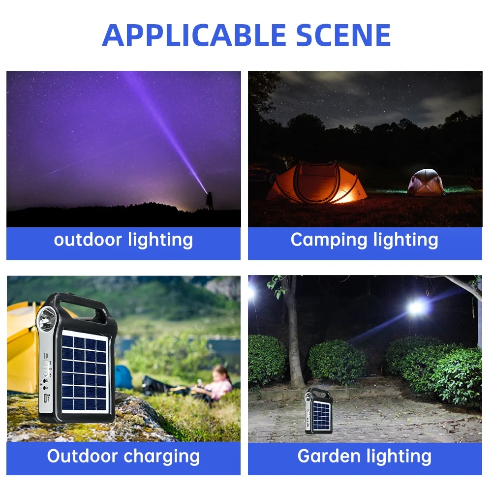 ABLINK Portable Solar Generator System with Solar Panel Battery and Lighting Bulb - Image 3