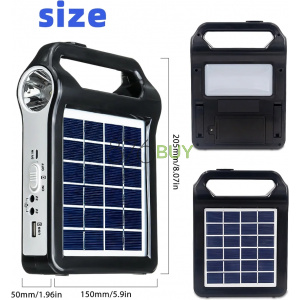 ABLINK Portable Solar Generator System with Solar Panel Battery and Lighting Bulb