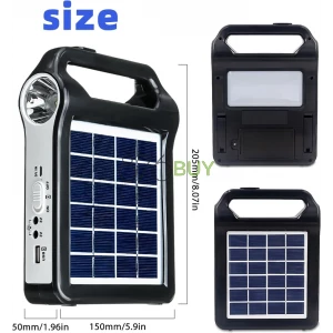 ABLINK Portable Solar Generator System with Solar Panel Battery and Lighting Bulb