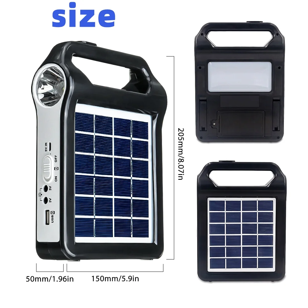 ABLINK Portable Solar Generator System with Solar Panel Battery and Lighting Bulb - Image 2
