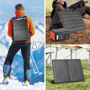 Takki 120W Peak Solar Generator Portable Power Station with 21W Panels