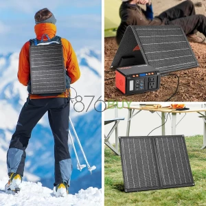 Takki 120W Peak Solar Generator Portable Power Station with 21W Panels