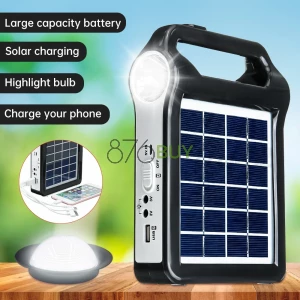 ABLINK Portable Solar Generator System with Solar Panel Battery and Lighting Bulb